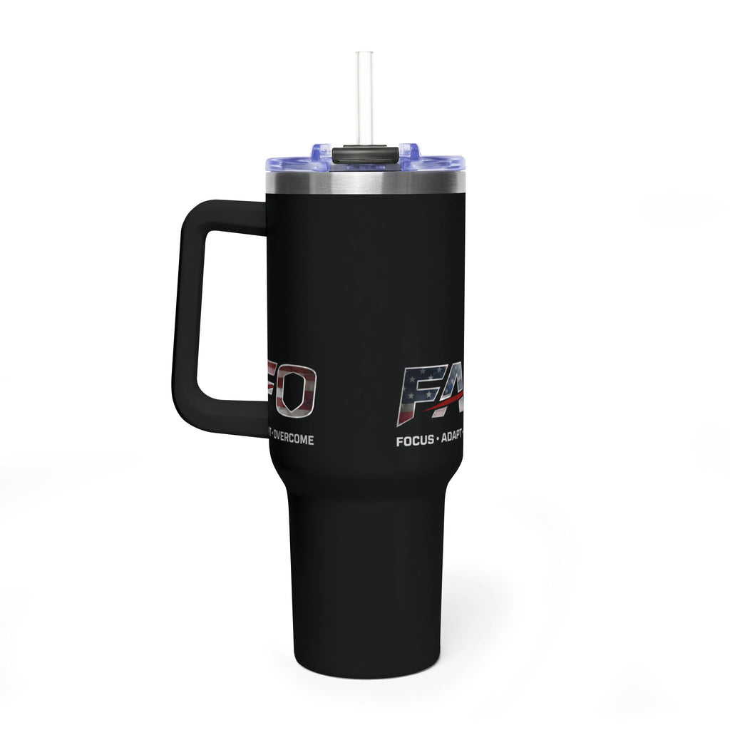 FAFO 40oz Tactical Tumbler – Black Wrap Edition