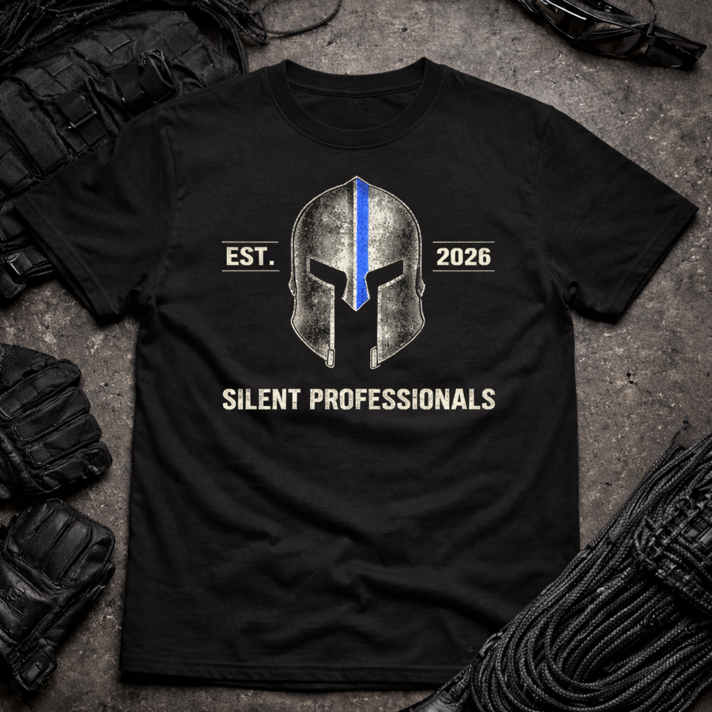 Silent Professionals – Spartan Thin Blue Line Shirt