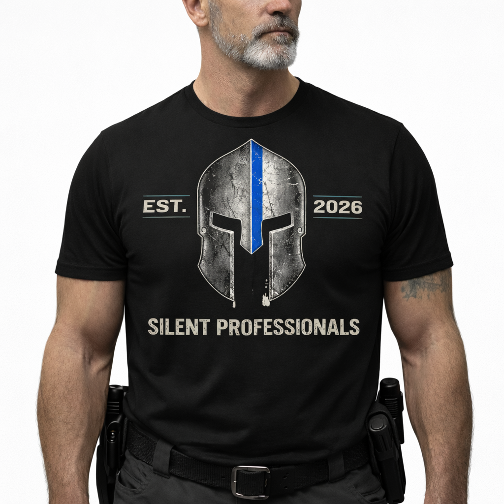 Silent Professionals – Spartan Thin Blue Line Shirt